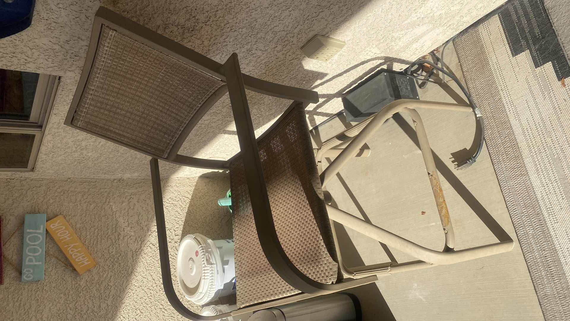 Photo 1 of CAST ALUMINUM BAR STOOL WITH MESH (2 available each sold separately)