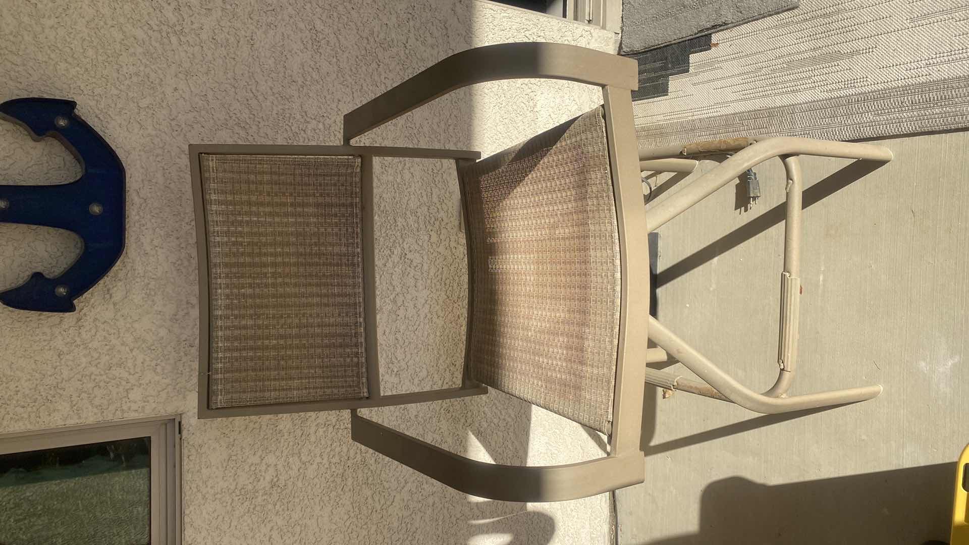 Photo 1 of CAST ALUMINUM BAR STOOL WITH MESH (2 available each sold separately)