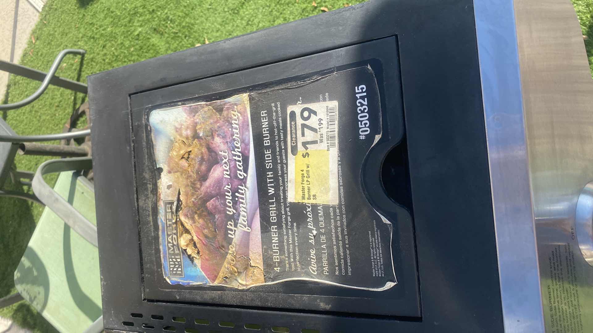 Photo 1 of MASTER FORGE GRILL WITH PROPANE TANK