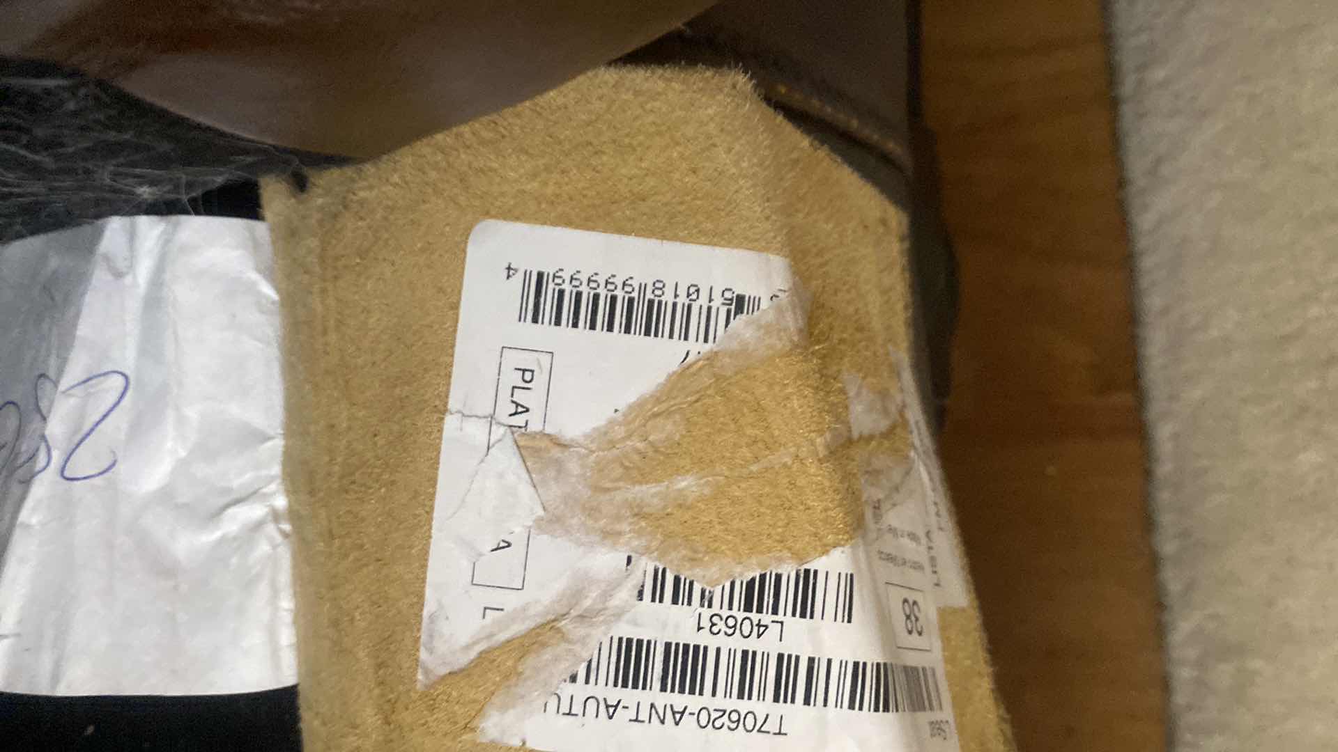 Photo 1 of 67” LEATHER MART BROWN WITH ROLLED ARMS & NAILHEAD TRIM LOVESEAT