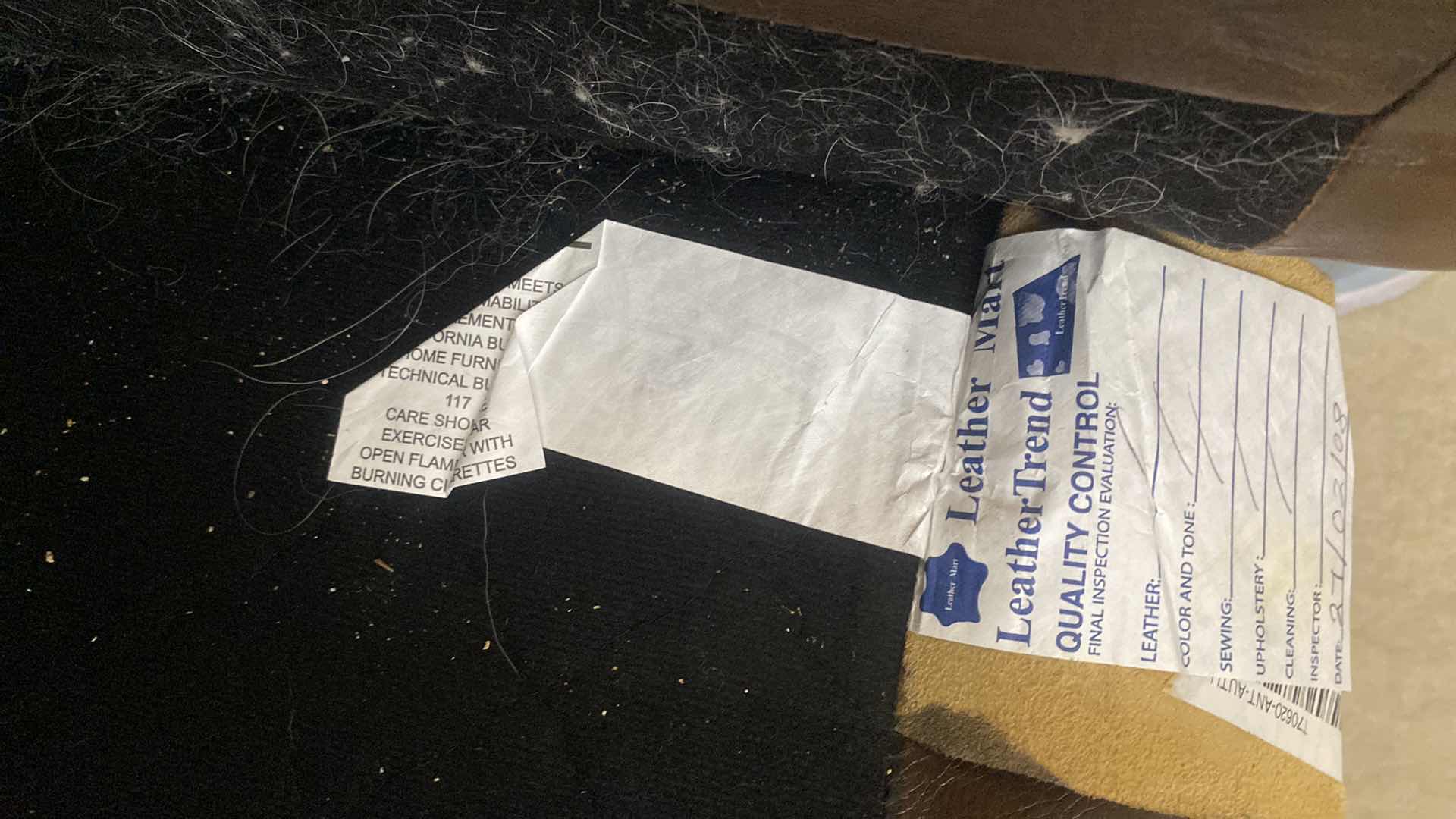 Photo 1 of 67” LEATHER MART BROWN WITH ROLLED ARMS & NAILHEAD TRIM LOVESEAT