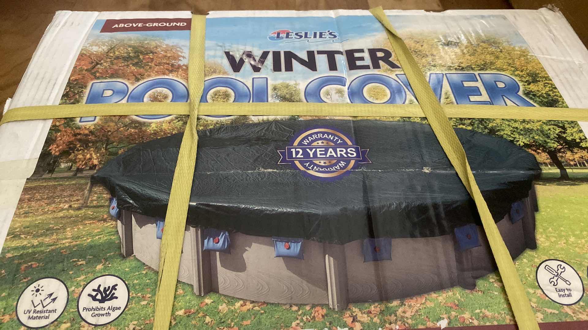 Photo 1 of NEW IN BOX  LESLIES DELUXE OUTDOOR OVAL POOL COVER 18’ x 34’