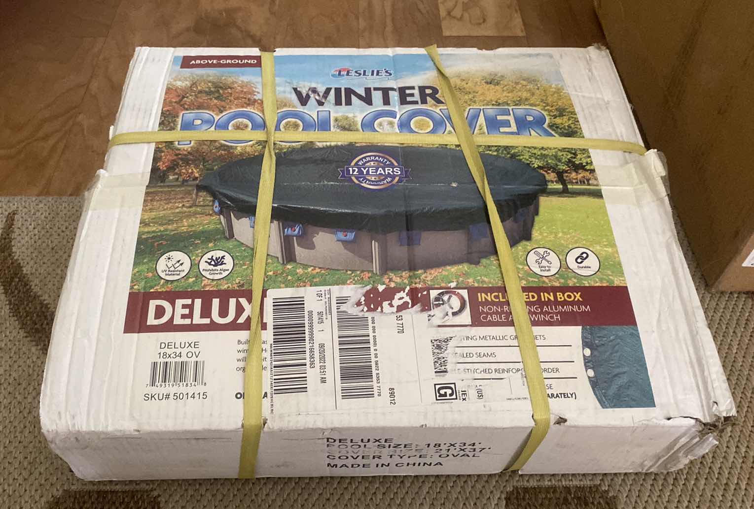 Photo 1 of NEW IN BOX  LESLIES DELUXE OUTDOOR OVAL POOL COVER 18’ x 34’