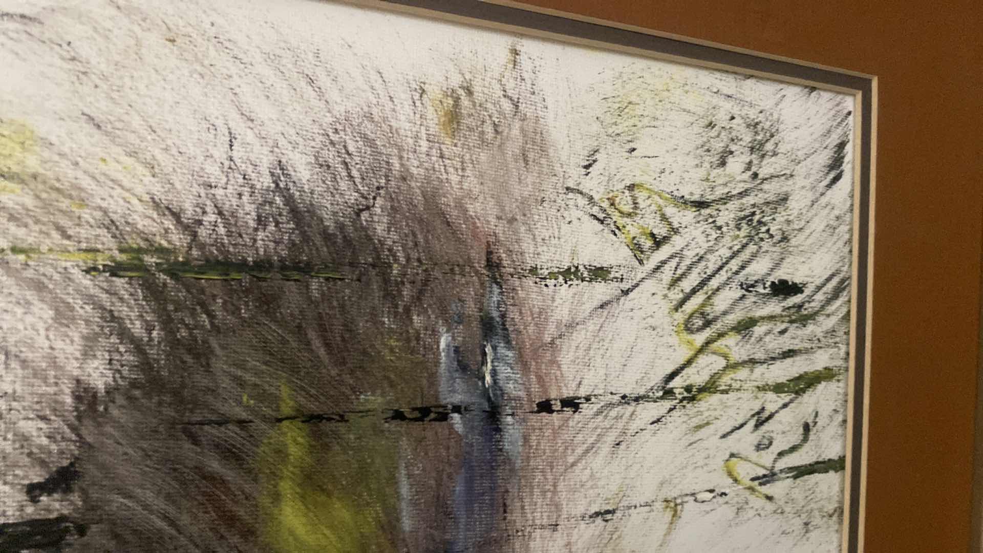 Photo 1 of FRAMED OIL ON CANVAS MAN & DOG SIGNED ARTWORK 22 1/2” x 27 1/2”