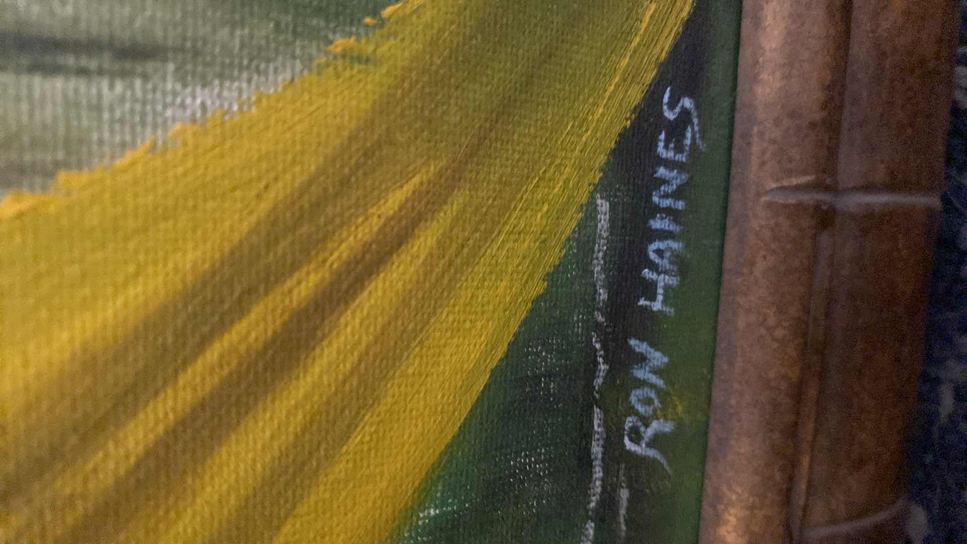 Photo 1 of FRAMED OIL ON CANVAS BIRDS SIGNED ARTWORK 21” x 25 1/2”