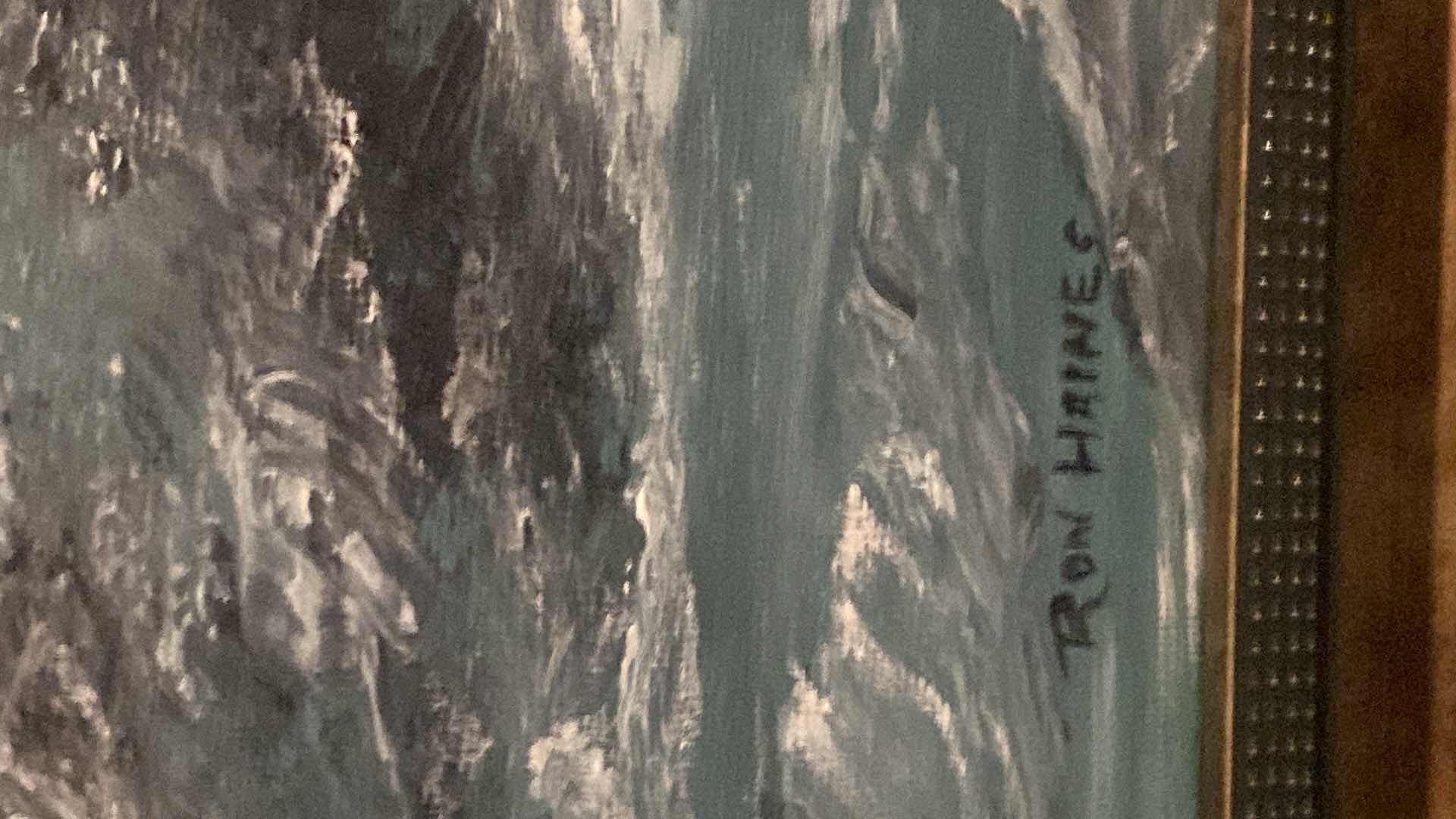 Photo 1 of FRAMED OIL ON CANVAS SEASCAPE SIGNED ARTWORK 20” x 24”