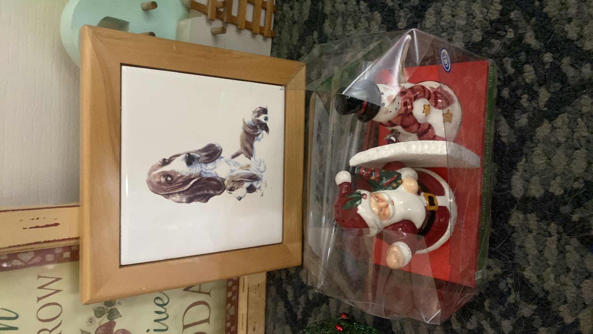 Photo 1 of 7-ASSORTED HOUSE DECOR-SALT& PEPPER DOG TRIVET & WALL DECOR LARGEST 9 1/2” x 18”