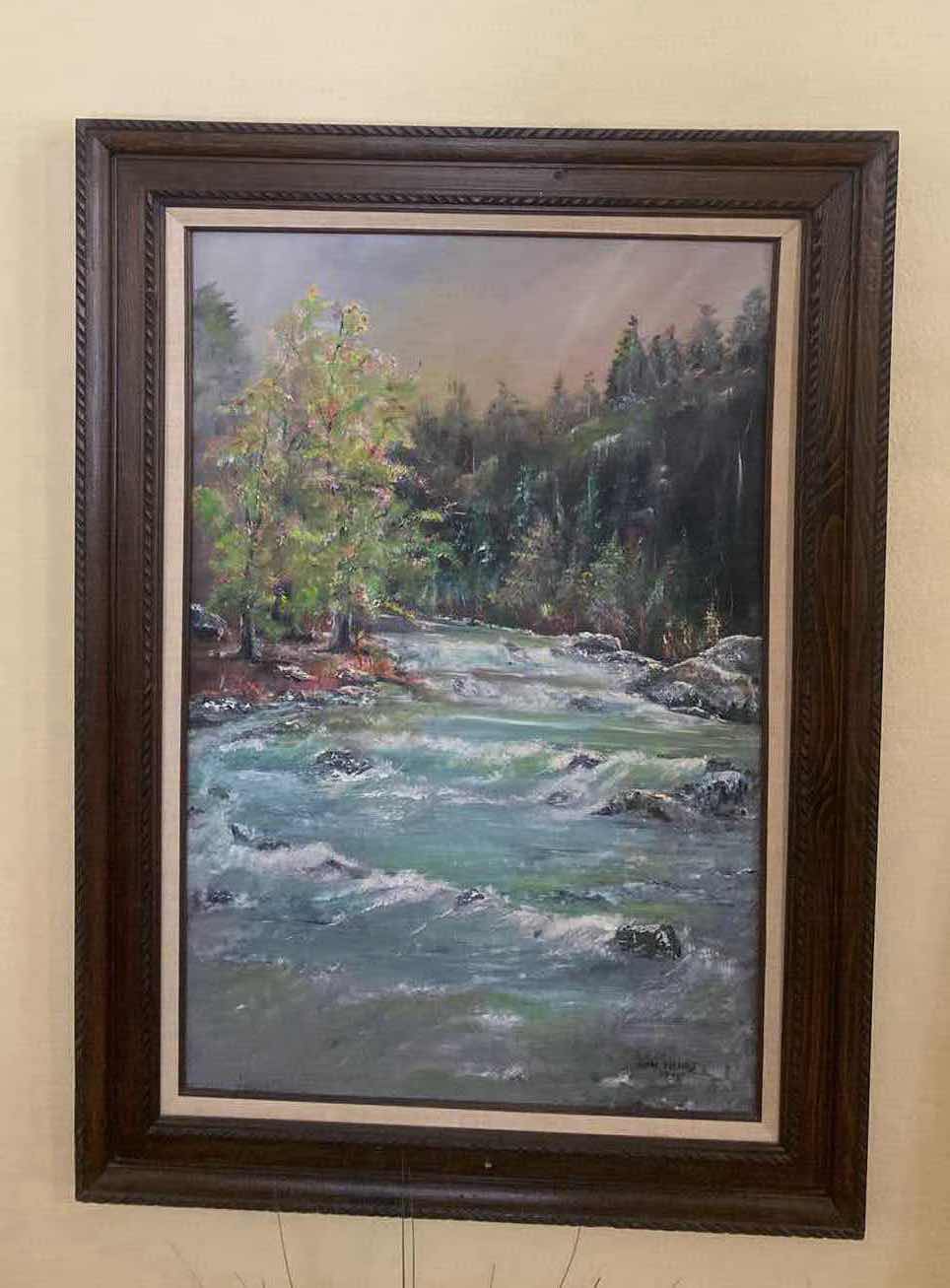 Photo 1 of FRAMED OIL ON CANVAS SEASCAPE SIGNED ARTWORK 32” x 44”