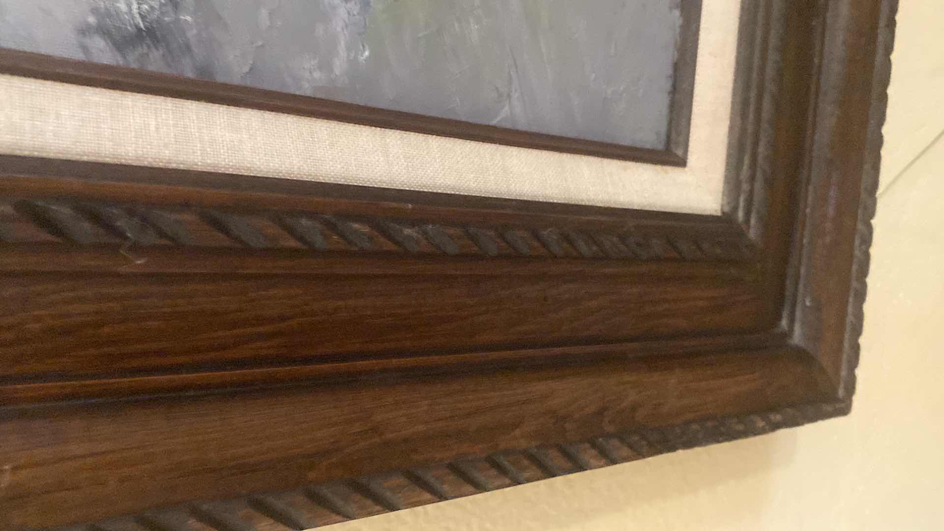 Photo 1 of FRAMED OIL ON CANVAS SEASCAPE SIGNED ARTWORK 32” x 44”