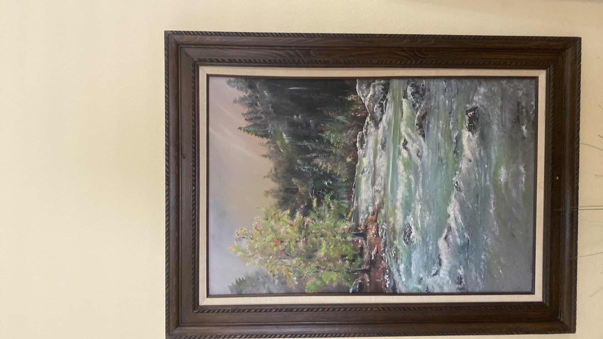Photo 1 of FRAMED OIL ON CANVAS SEASCAPE SIGNED ARTWORK 32” x 44”