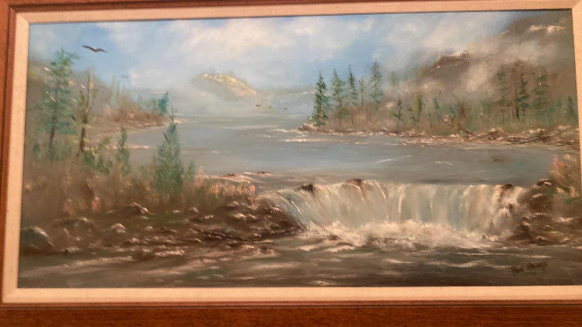 Photo 1 of FRAMED OIL ON CANVAS SEASCAPE SIGNED ARTWORK 41 1/22 inches x 22 1/2”