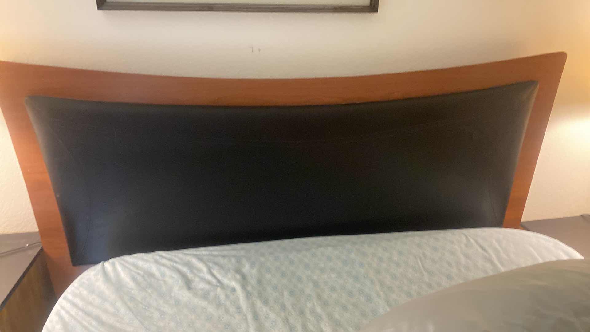 Photo 1 of BONDED LEATHER HEADBOARD  71” x 51” AND METAL BEDFRAME