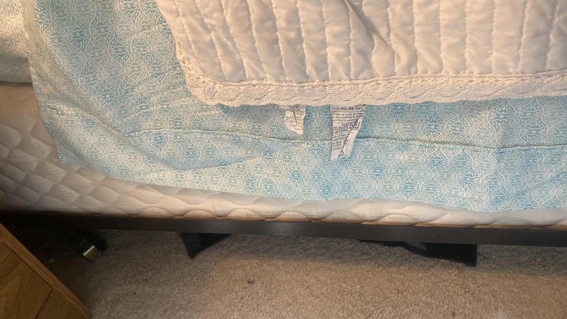 Photo 1 of BONDED LEATHER HEADBOARD  71” x 51” AND METAL BEDFRAME