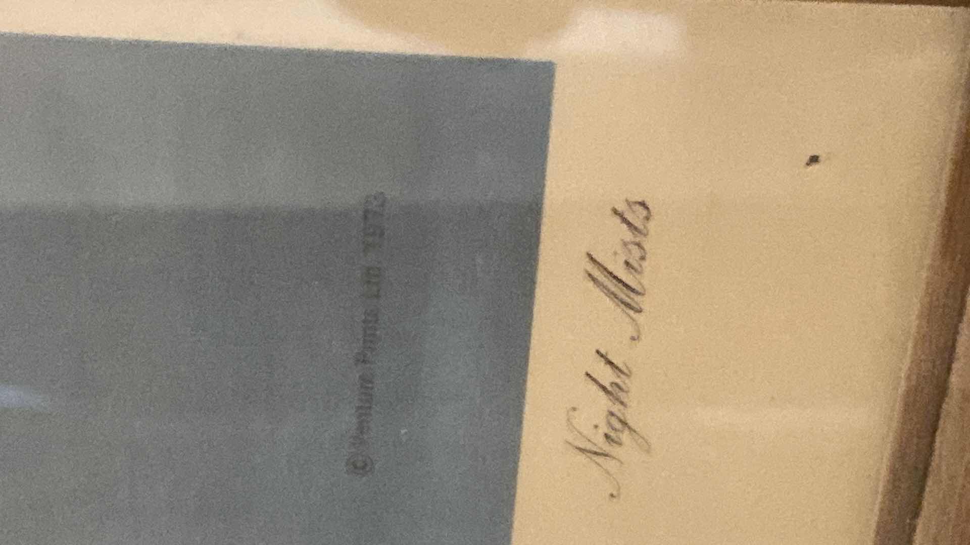 Photo 1 of VINTAGE FRAMED “NIGHT MISTS” PRINT ARTWORK 32 1/2” x 27 1/2”