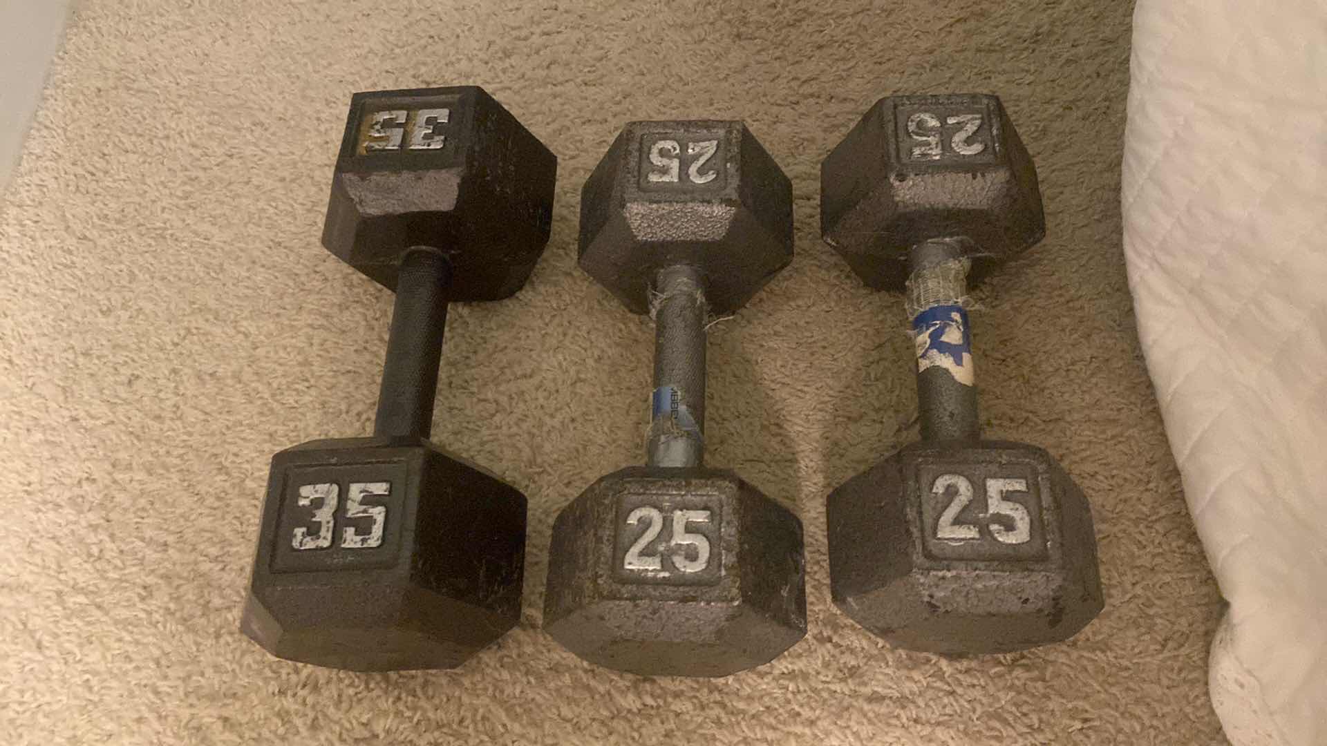 Photo 1 of 3-DUMBBELLS
