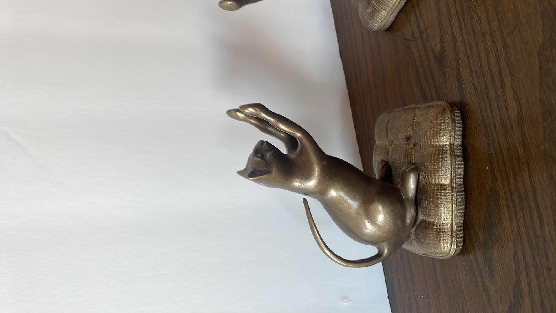 Photo 1 of CAT BRONZE WEIGHTED BOOKENDS 5”x 7”