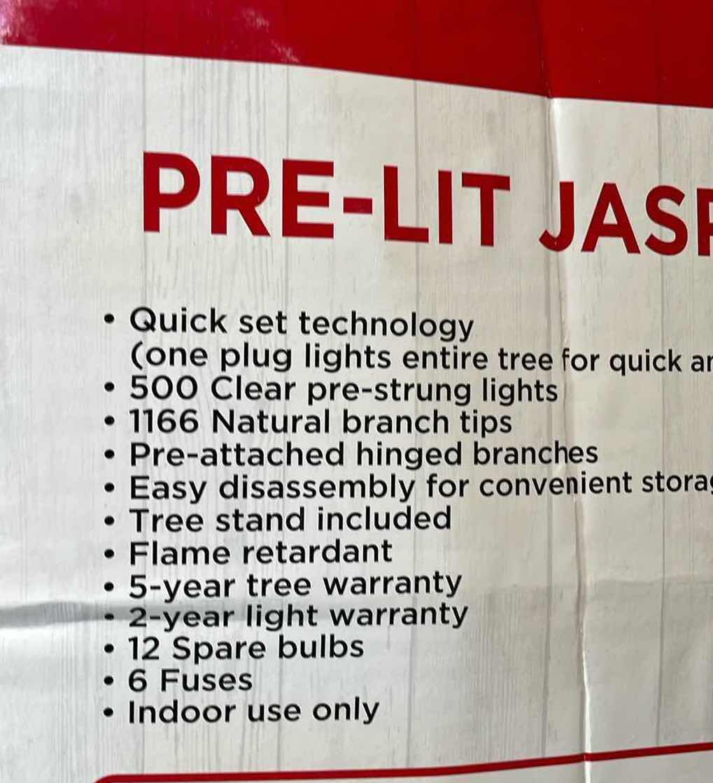 Photo 1 of CELEBRATE IT JASPER PRELIT CHRISTMAS TREE 7.5FT