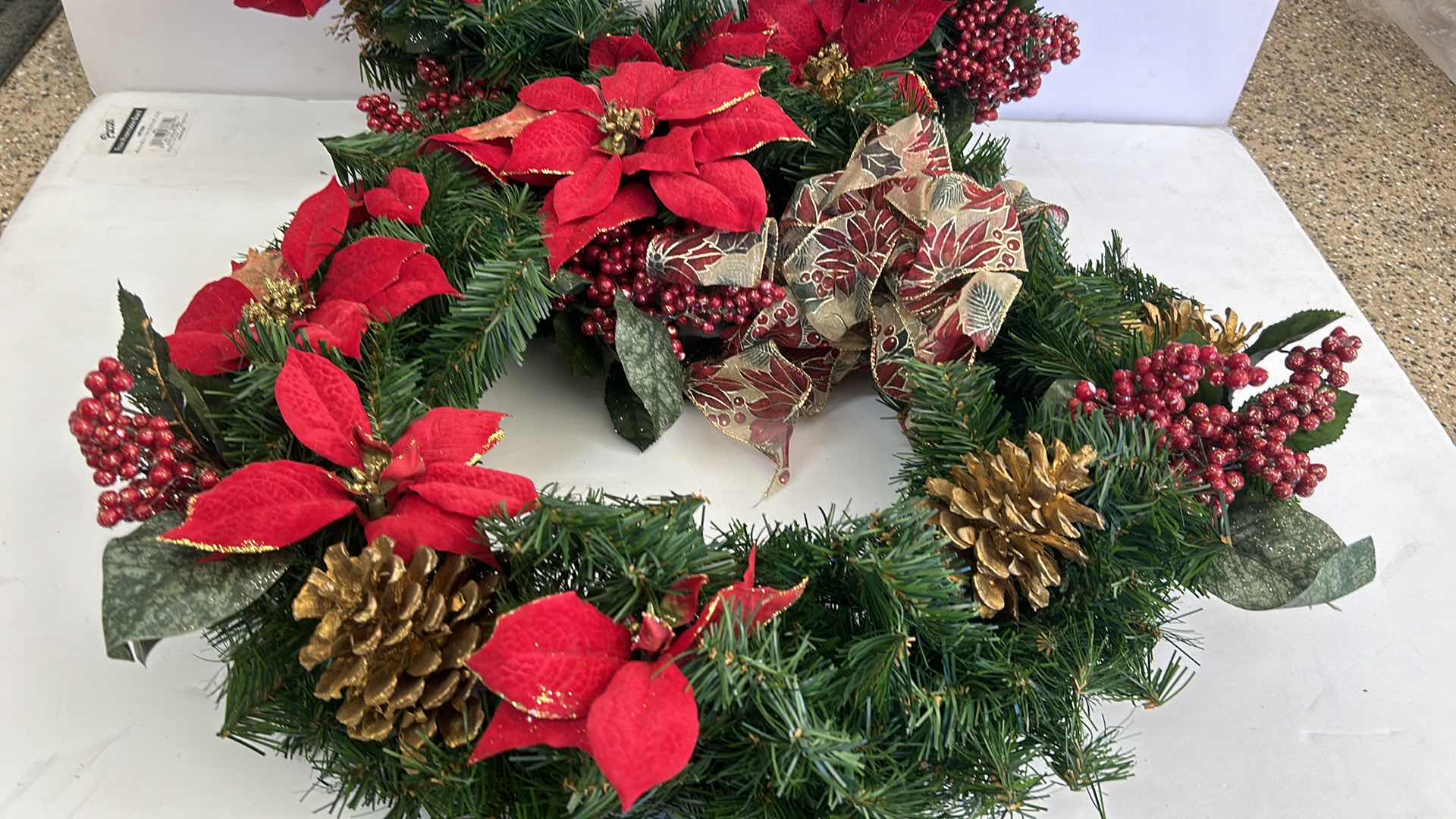 Photo 1 of 2-CHRISTMAS DECOR- 21” WREATHES
