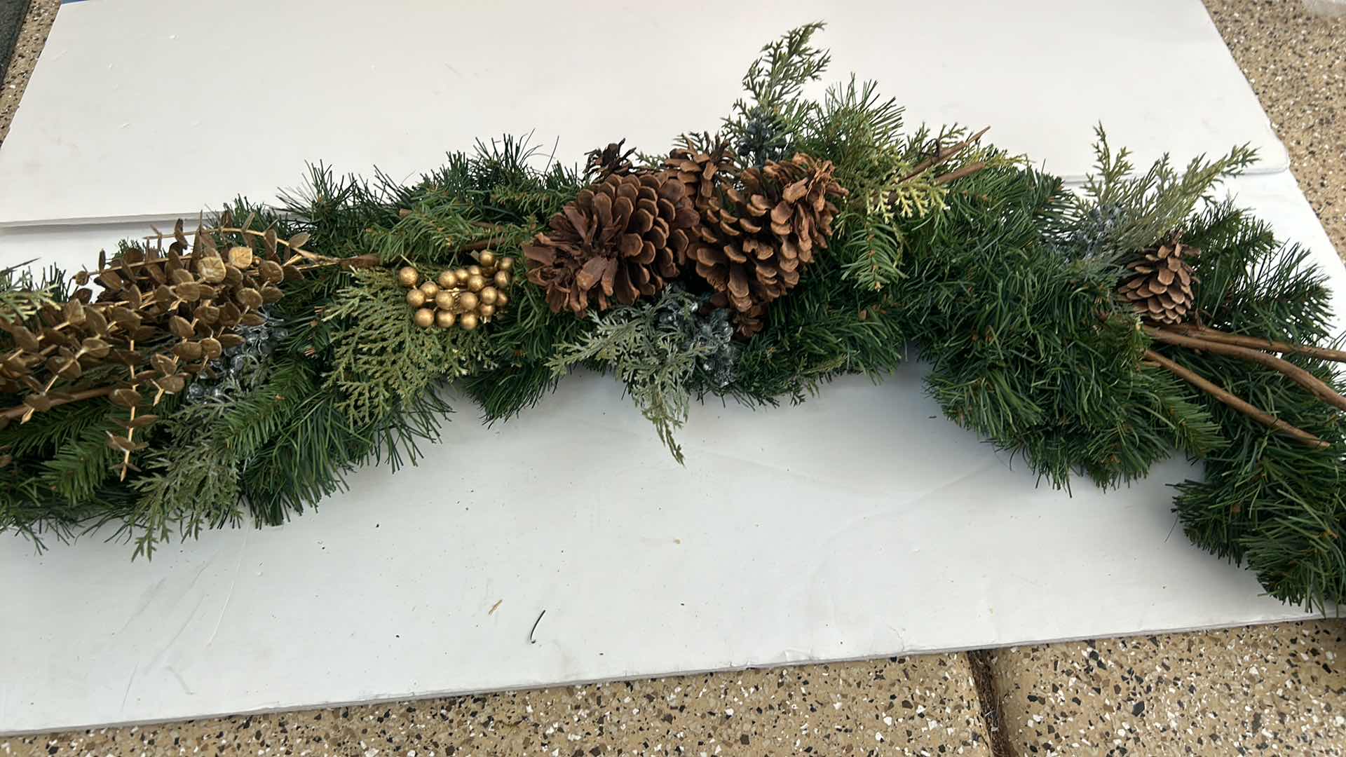 Photo 1 of CHRISTMAS DECOR- WREATH AND SWAG 34”