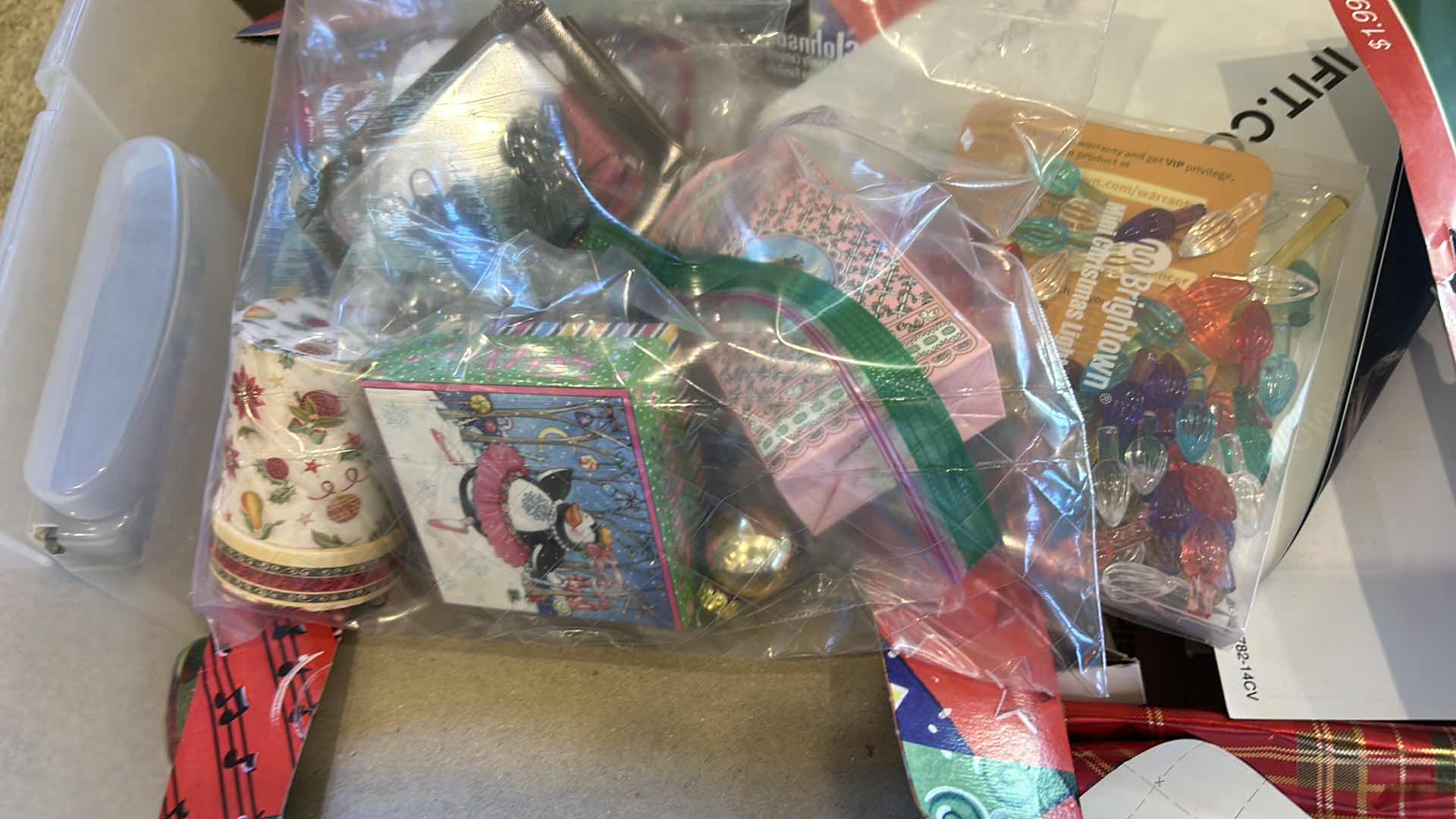 Photo 1 of 3.5’ TOTE WITH WRAPPING PAPER AND SUPPLIES.