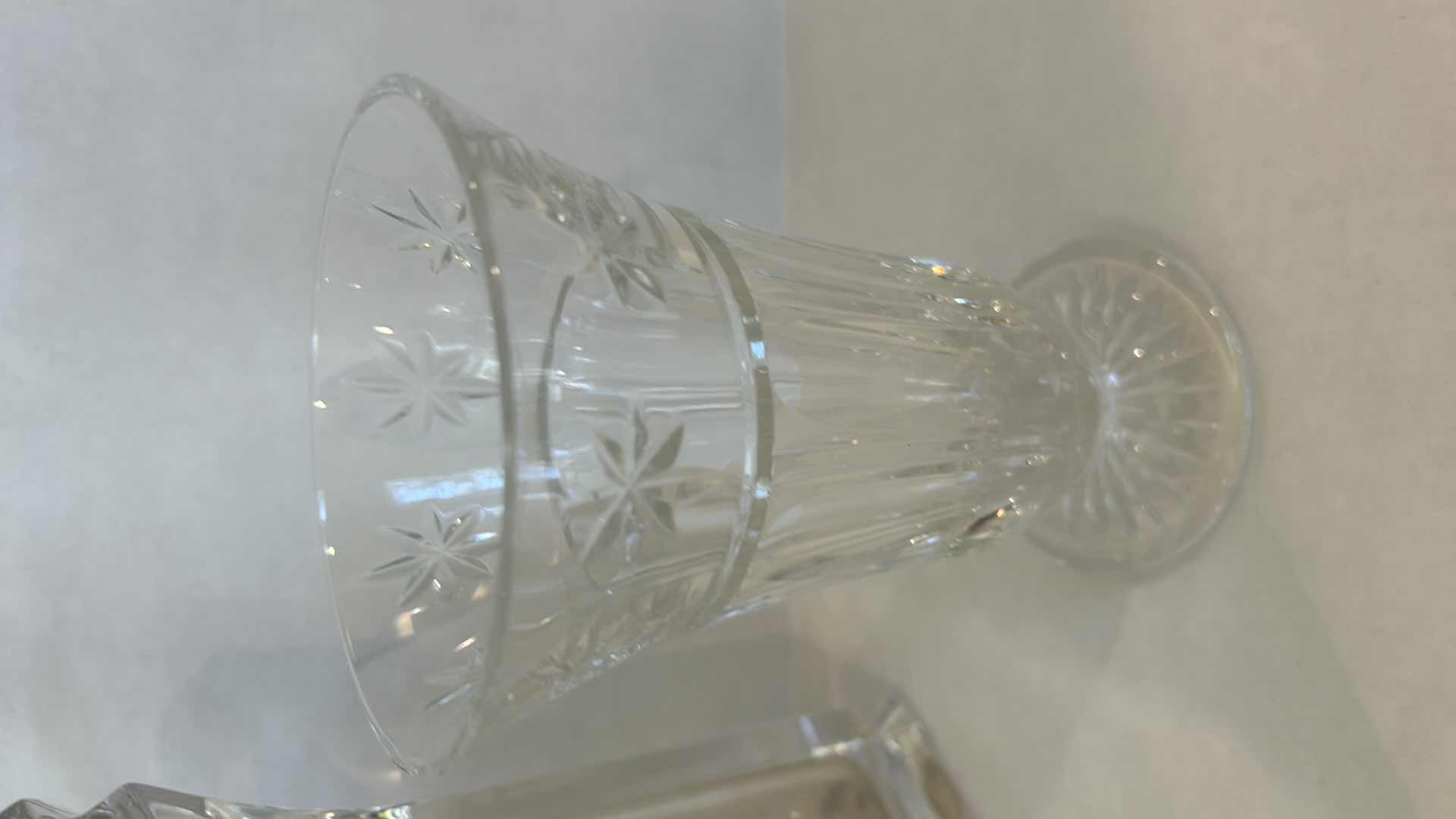 Photo 1 of 5 CRYSTAL VASES - TALLEST H8.5”