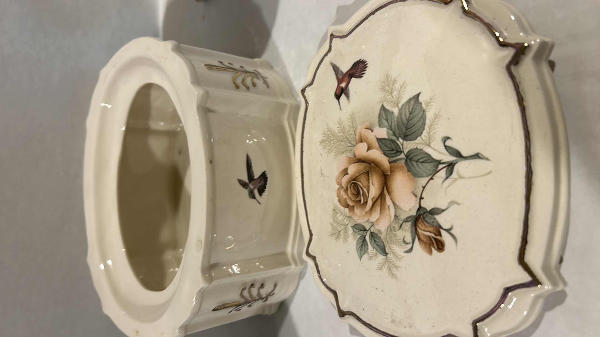 Photo 1 of 3 PORCELAIN TRINKET BOXES