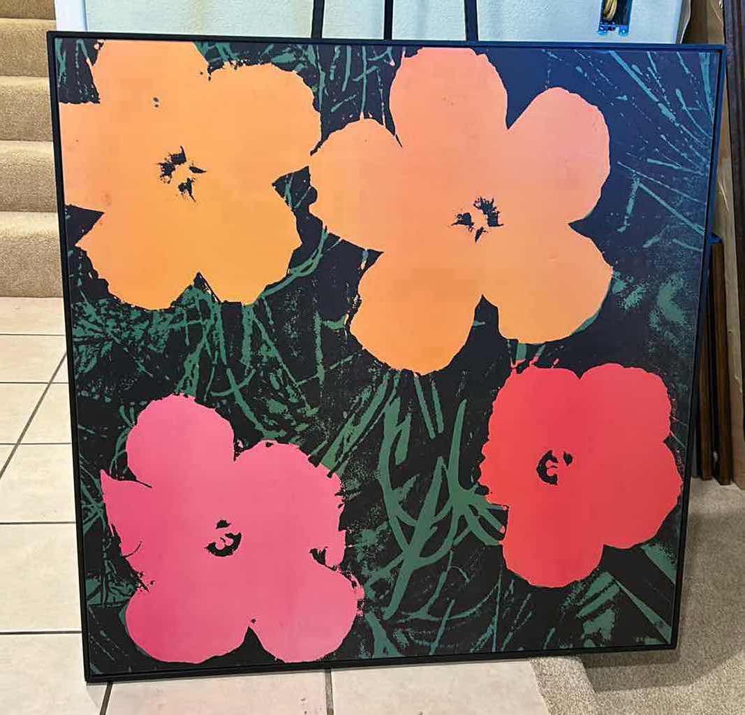 Photo 1 of 2-FRAMED "FLORAL" ARTWORK'S 38" X 39"