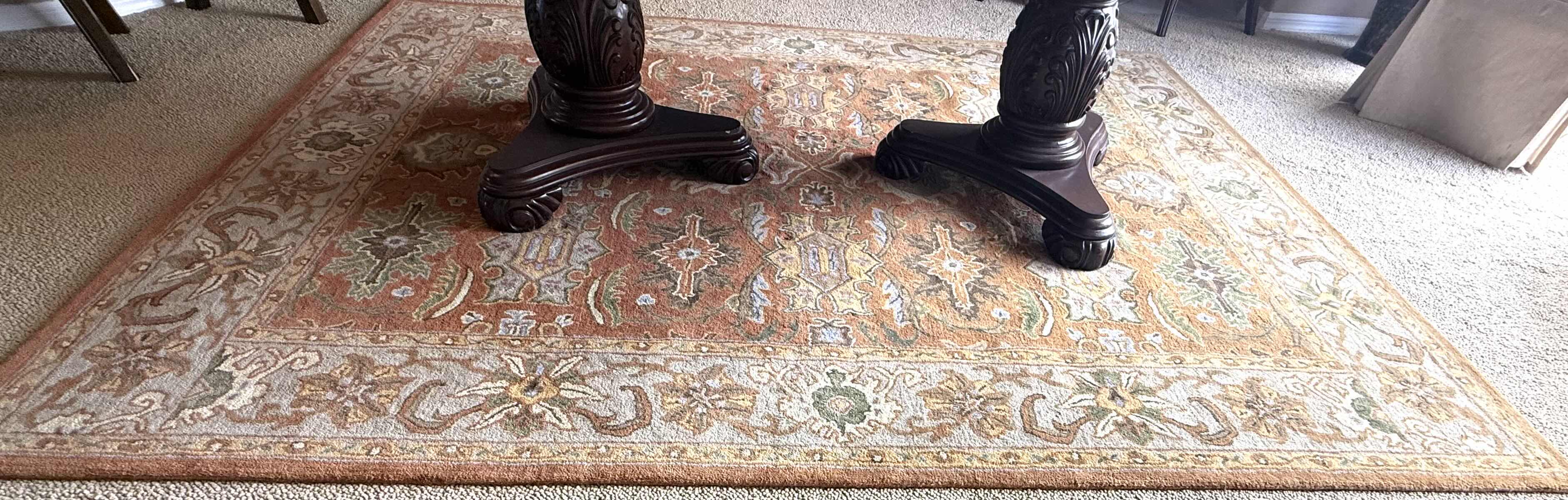 Photo 2 of SAFAVIEH HERITAGE HAND TUFTED RUST & BEIGE AREA RUG 7’6” x 9’6”