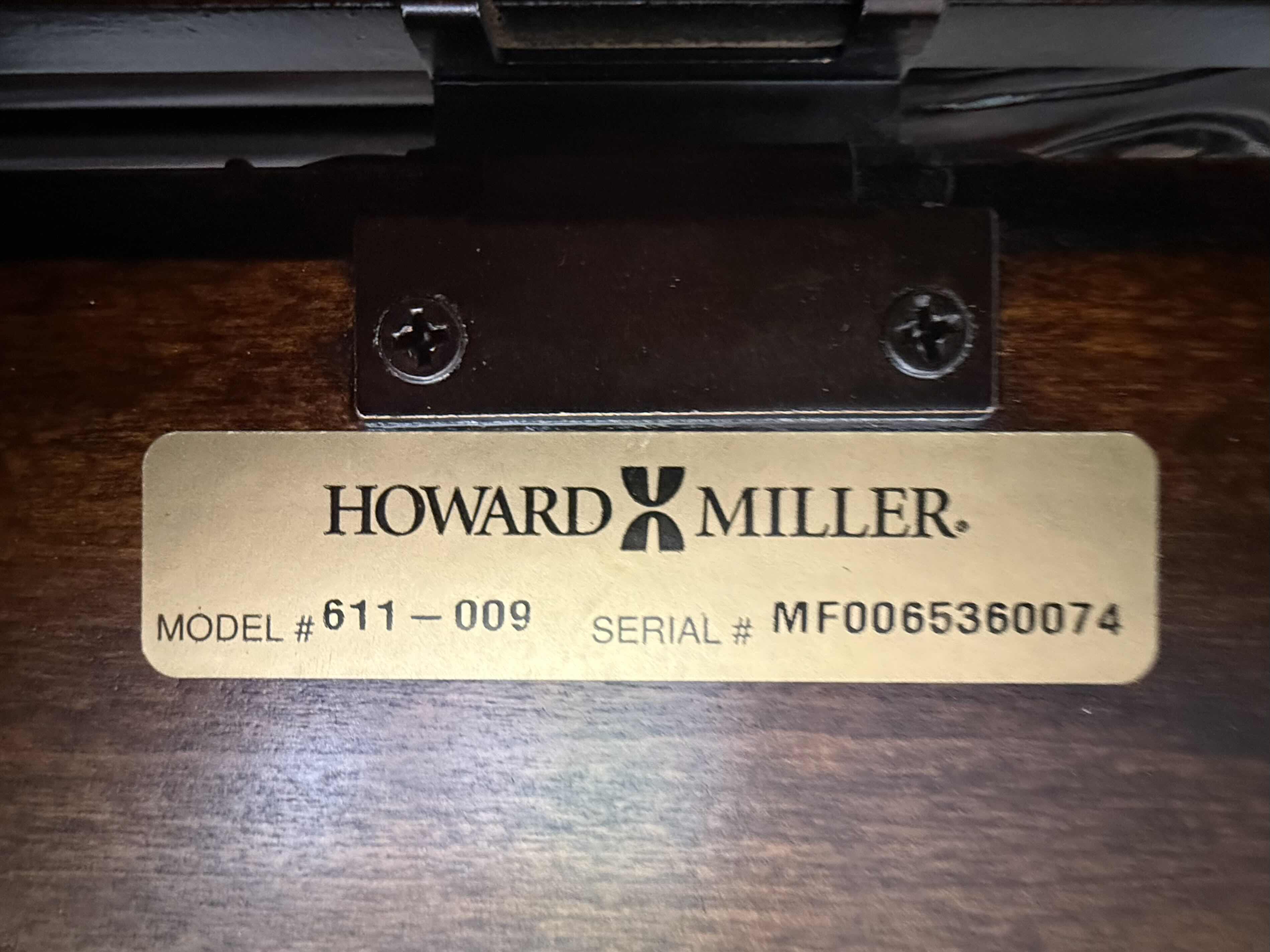 Photo 1 of HEAVY HOWARD MILLER MAHOGANY WOOD GRANDFATHER CLOCK 27” x 15” H88”