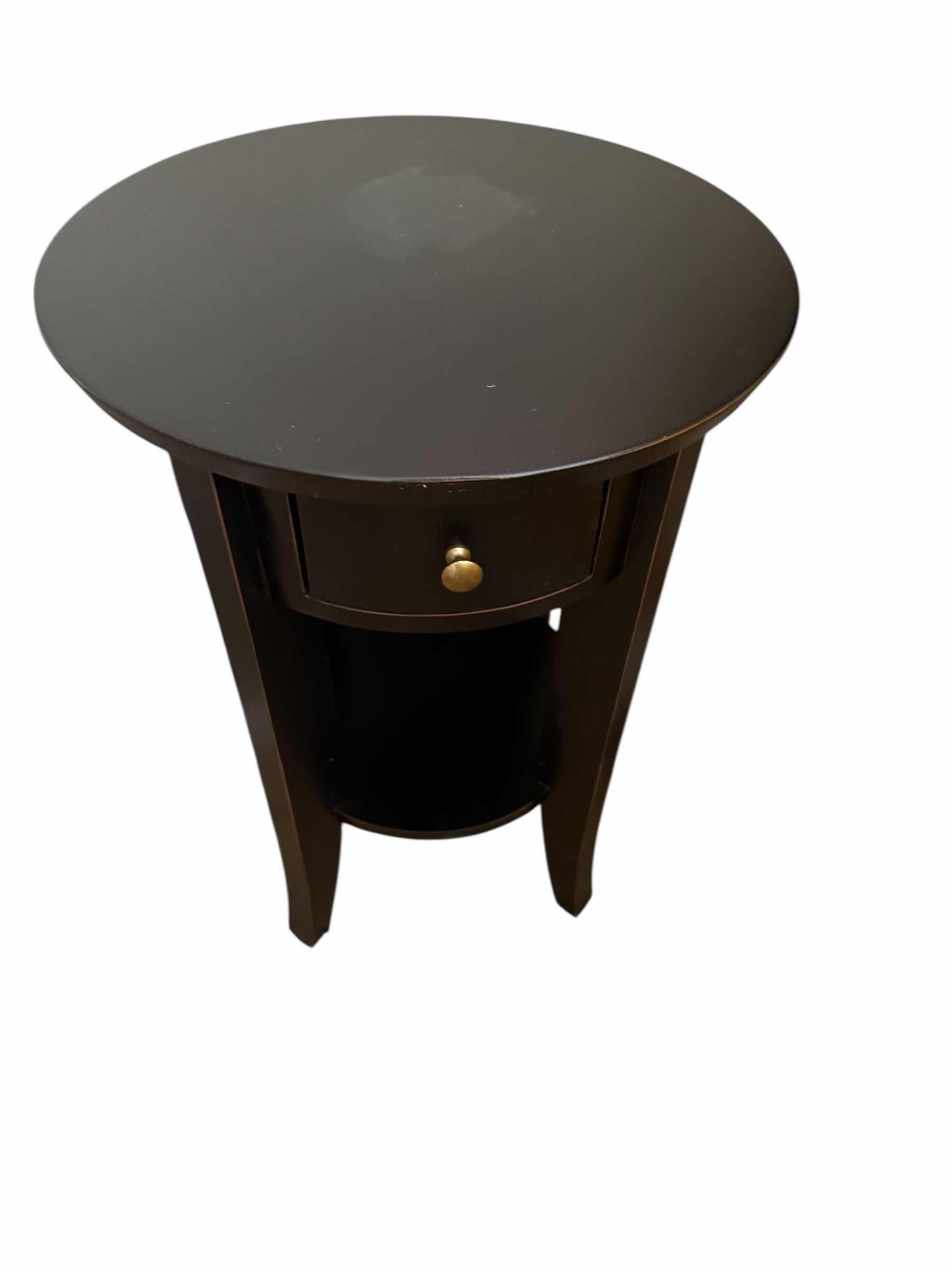 Photo 1 of 20” ROUND ESPRESSO FINISH WOOD ACCENT TABLE 