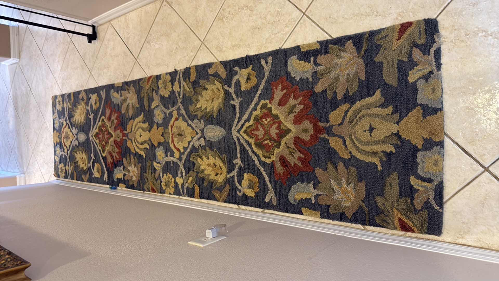 Photo 3 of SAFAVIEH HERITAGE BLOSSOM NAVY MULTI COLOR RUG RUNNER 2’3” x 10”