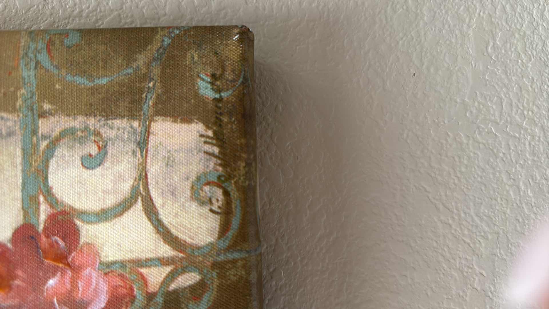 Photo 3 of CANVAS FLORAL ARTWORK 24” x 12”