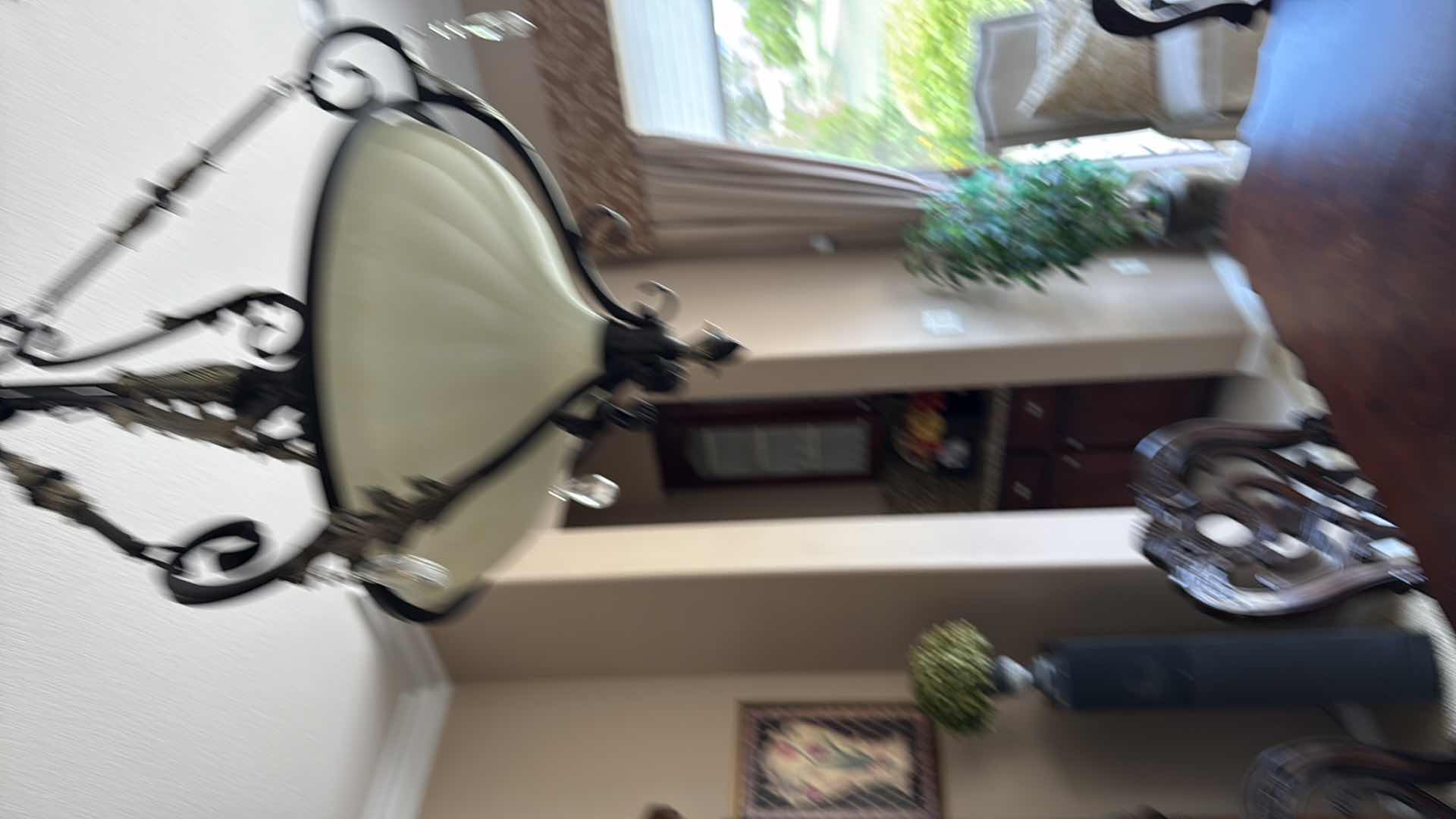 Photo 1 of 30” ROUND BLACK CHANDELIER  LIGHT