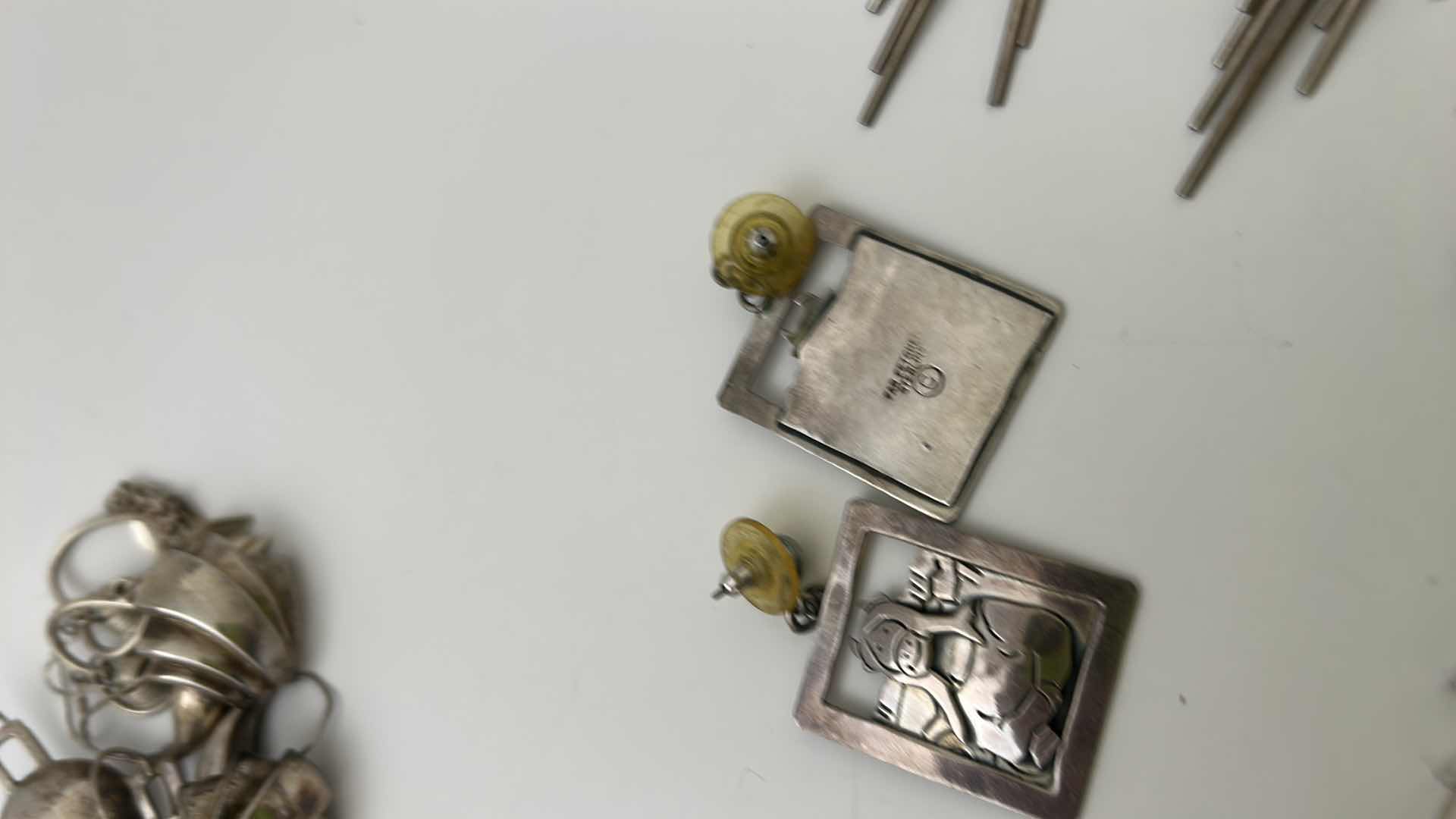 Photo 1 of FINE JEWELRY- 4 PAIRS STERLING SILVER .925 PIERCED EARRINGS