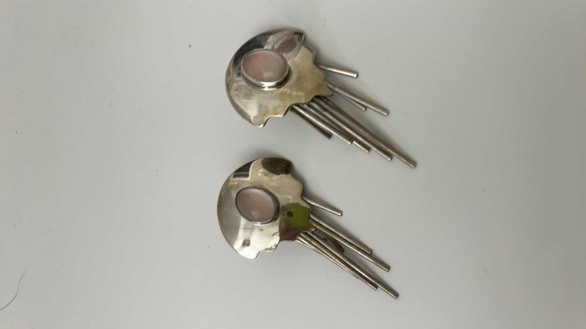 Photo 1 of FINE JEWELRY- 4 PAIRS STERLING SILVER .925 PIERCED EARRINGS