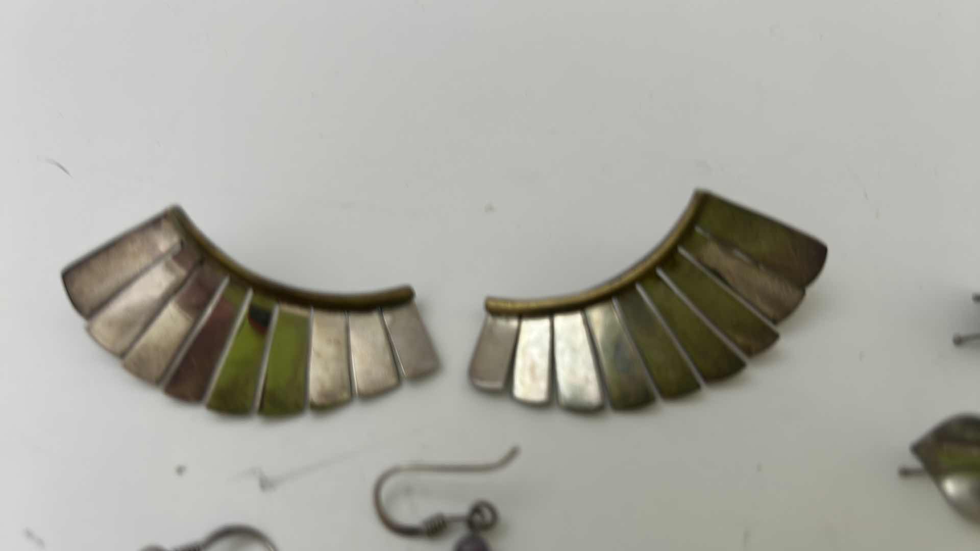 Photo 1 of FINE JEWELRY- 4 PAIRS STERLING SILVER .925 PIERCED EARRINGS