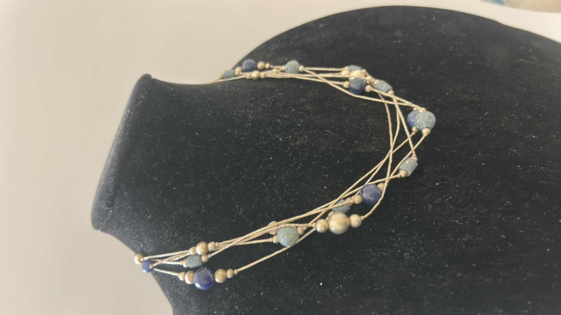 Photo 1 of FINE JEWELRY- .925 STERLING SILVER BEADED NECKLACE