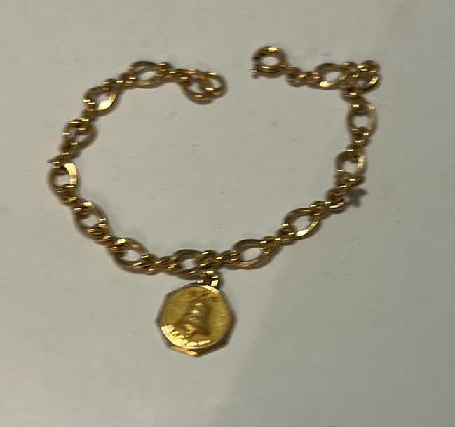 Photo 1 of FINE JEWELRY- CHILDS SIZE 14K GOLD CHARM BRACELET