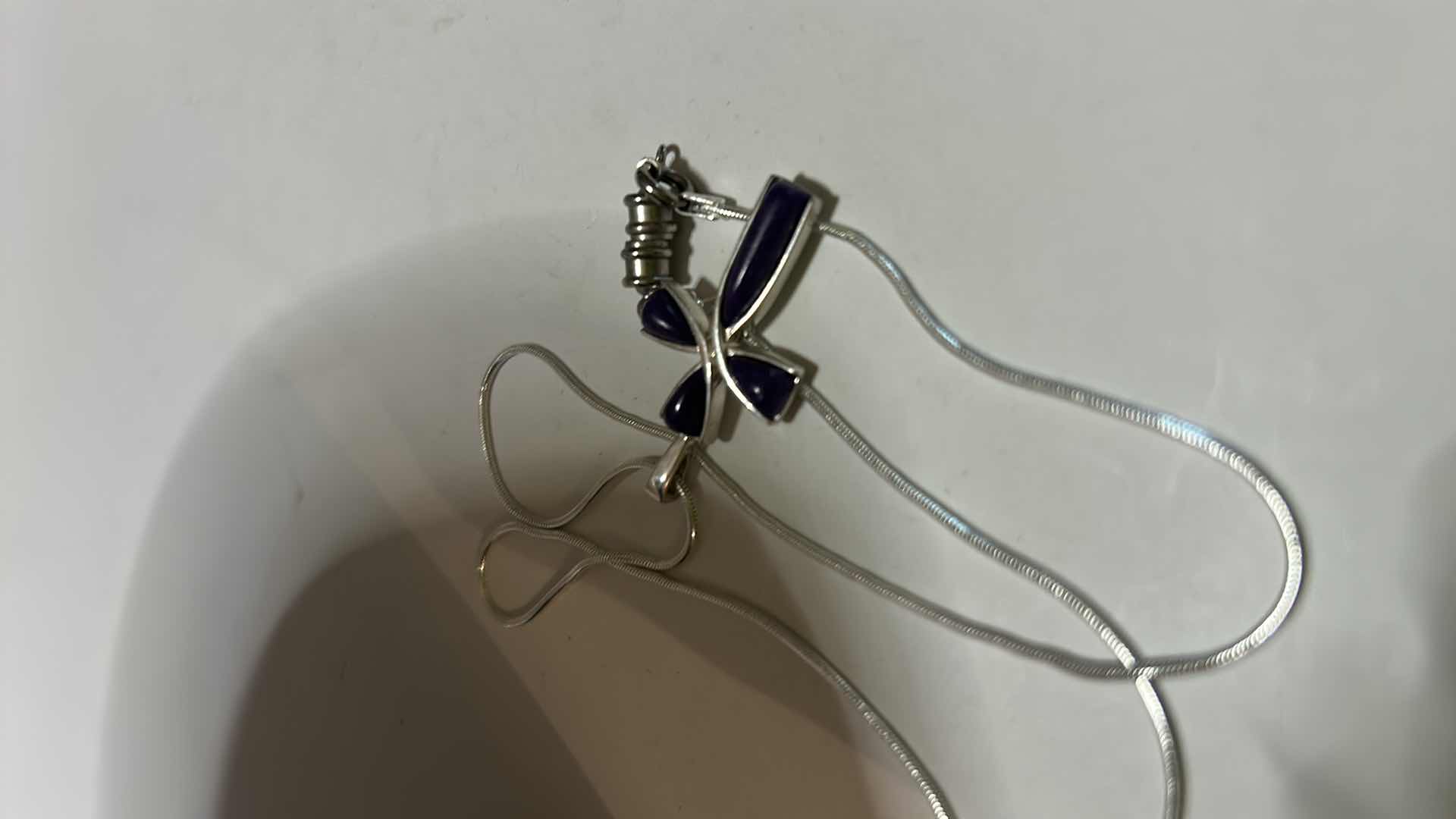 Photo 1 of FINE JEWELRY - .925 STERLING SILVER NECKLACE AND CROSS PENDANT