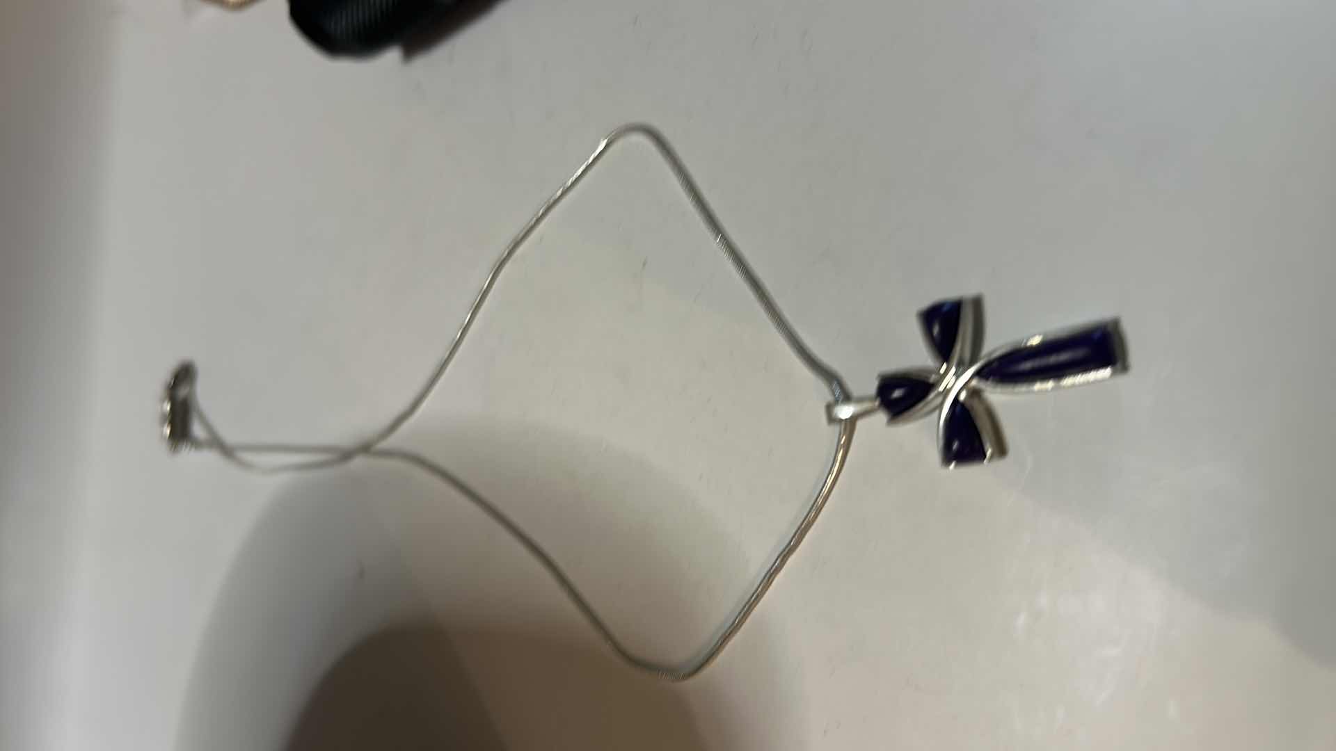 Photo 1 of FINE JEWELRY - .925 STERLING SILVER NECKLACE AND CROSS PENDANT