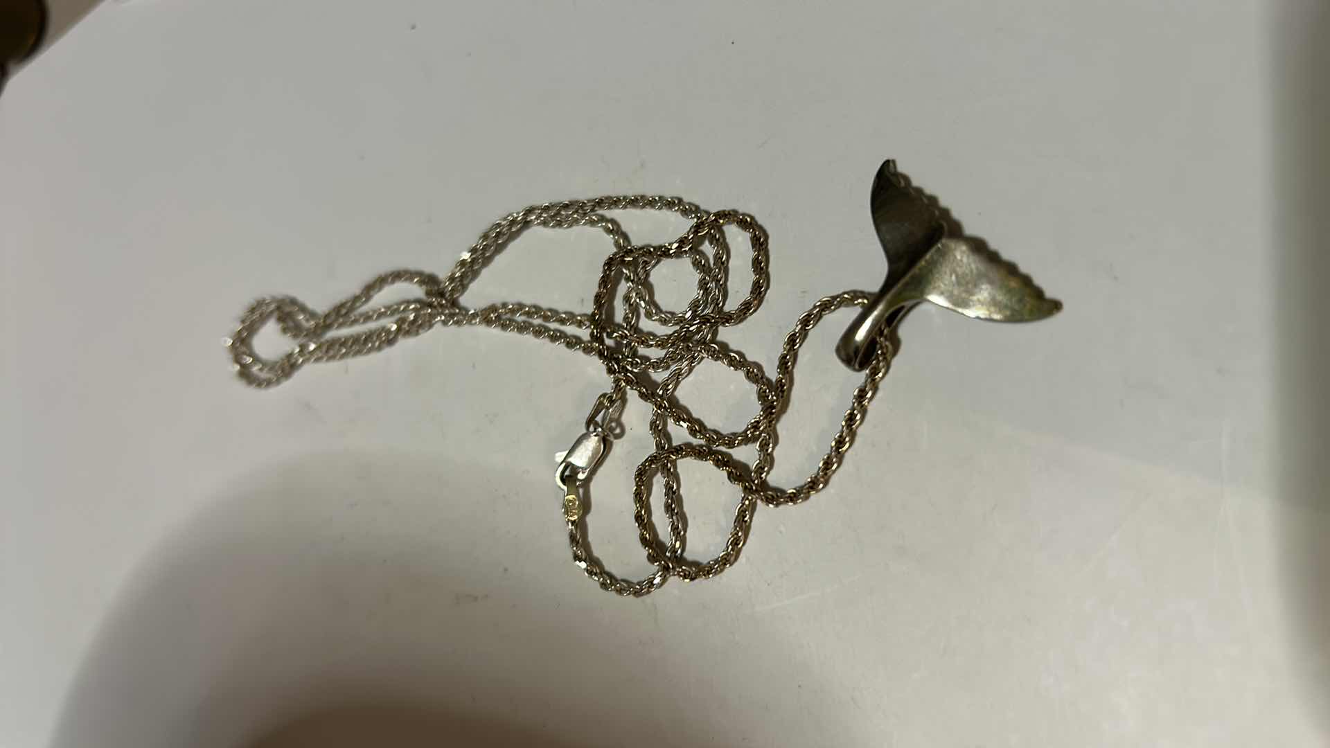 Photo 1 of FINE JEWELRY - .925 STERLING SILVER ITALY NECKLACE & HAND SIGNED WHALES TAIL WYLAND