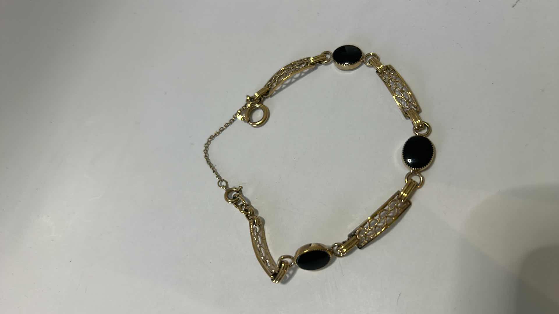 Photo 1 of FINE JEWELRY- 14K GOLD BRACELET WITH STONES