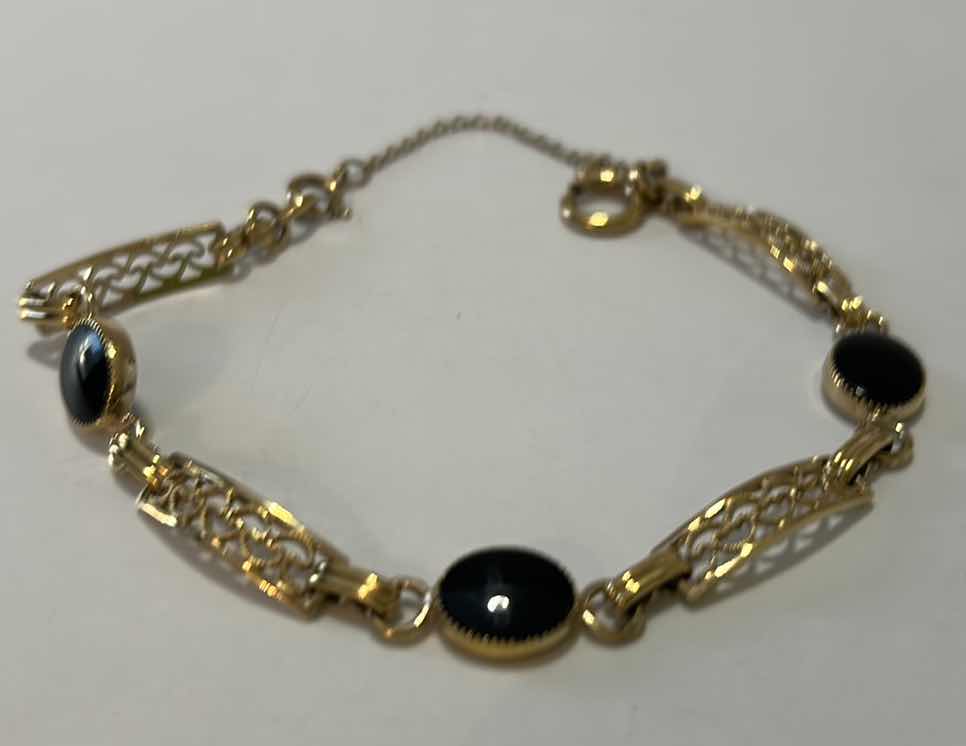 Photo 3 of FINE JEWELRY- 14K GOLD BRACELET WITH STONES