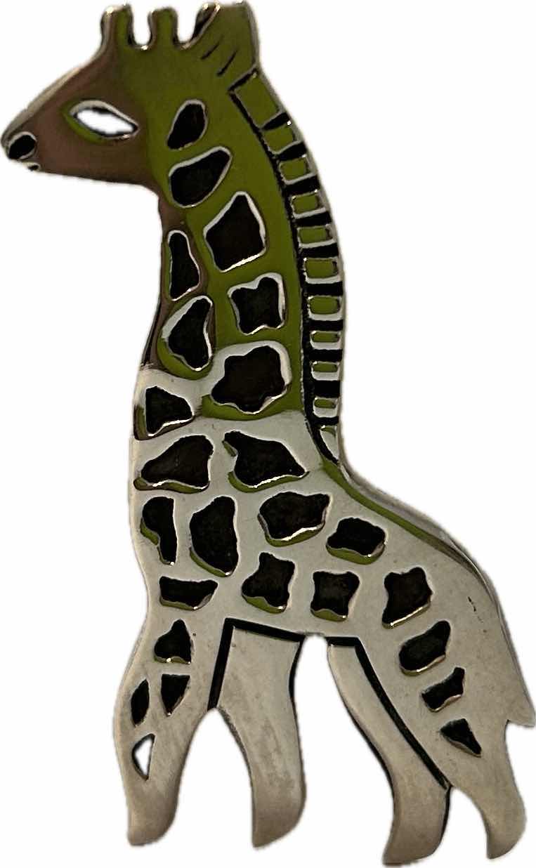 Photo 1 of FINE JEWELRY- .925 STERLING SILVER GIRAFFE PIN  H2.25”
