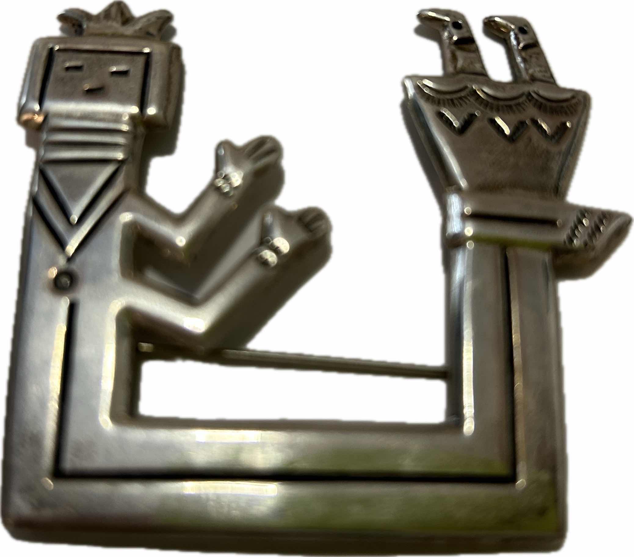 Photo 1 of FINE JEWELRY- .925 STERLING SILVER AMERICAN INDIAN PIN H2.25”