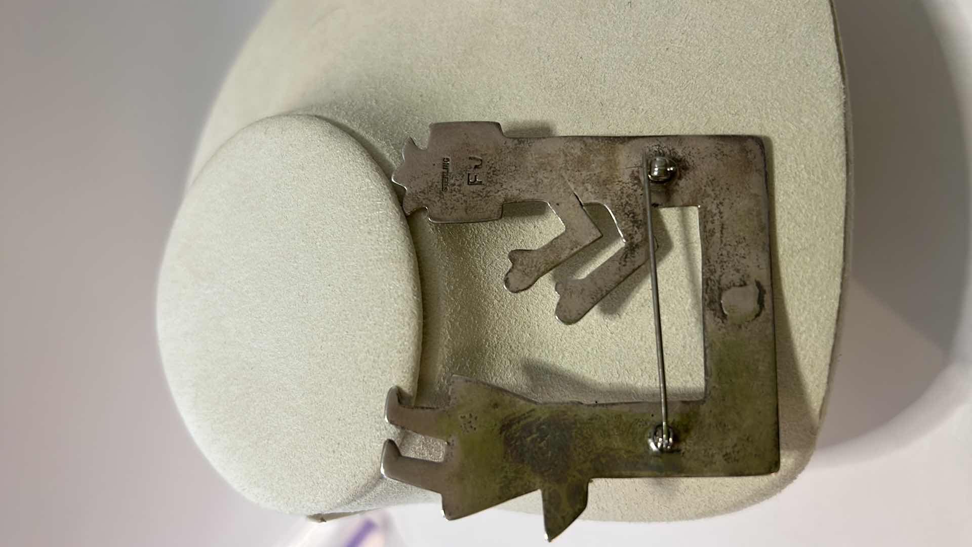 Photo 1 of FINE JEWELRY- .925 STERLING SILVER AMERICAN INDIAN PIN H2.25”