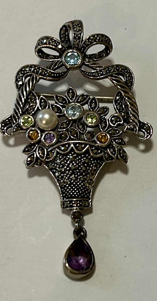 Photo 2 of FINE JEWELRY- .925 STERLING PENDANT/PIN  H3”