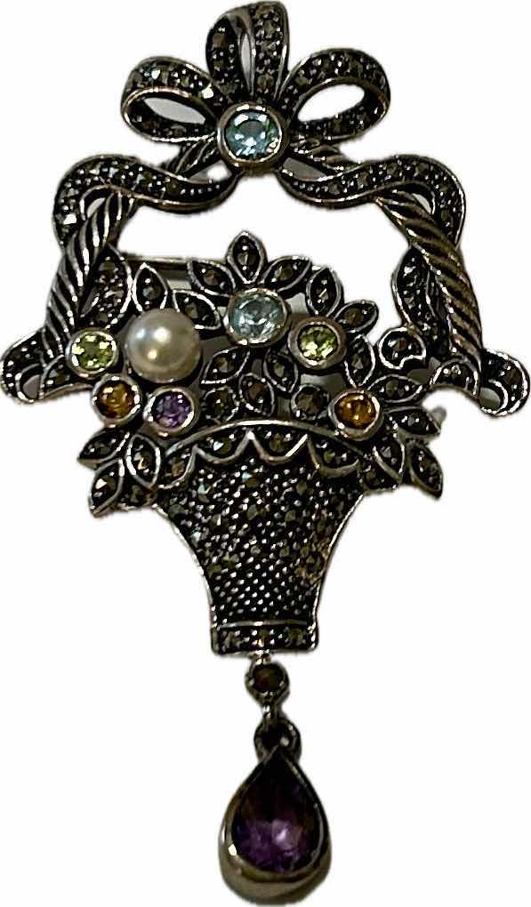 Photo 1 of FINE JEWELRY- .925 STERLING PENDANT/PIN  H3”