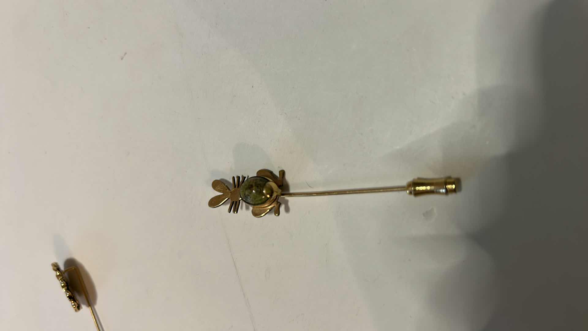 Photo 1 of FINE JEWELRY- 2 VINTAGE HAT PINS, BUNNY 12K GOLD, CAMEO 12K GOLD FILLED