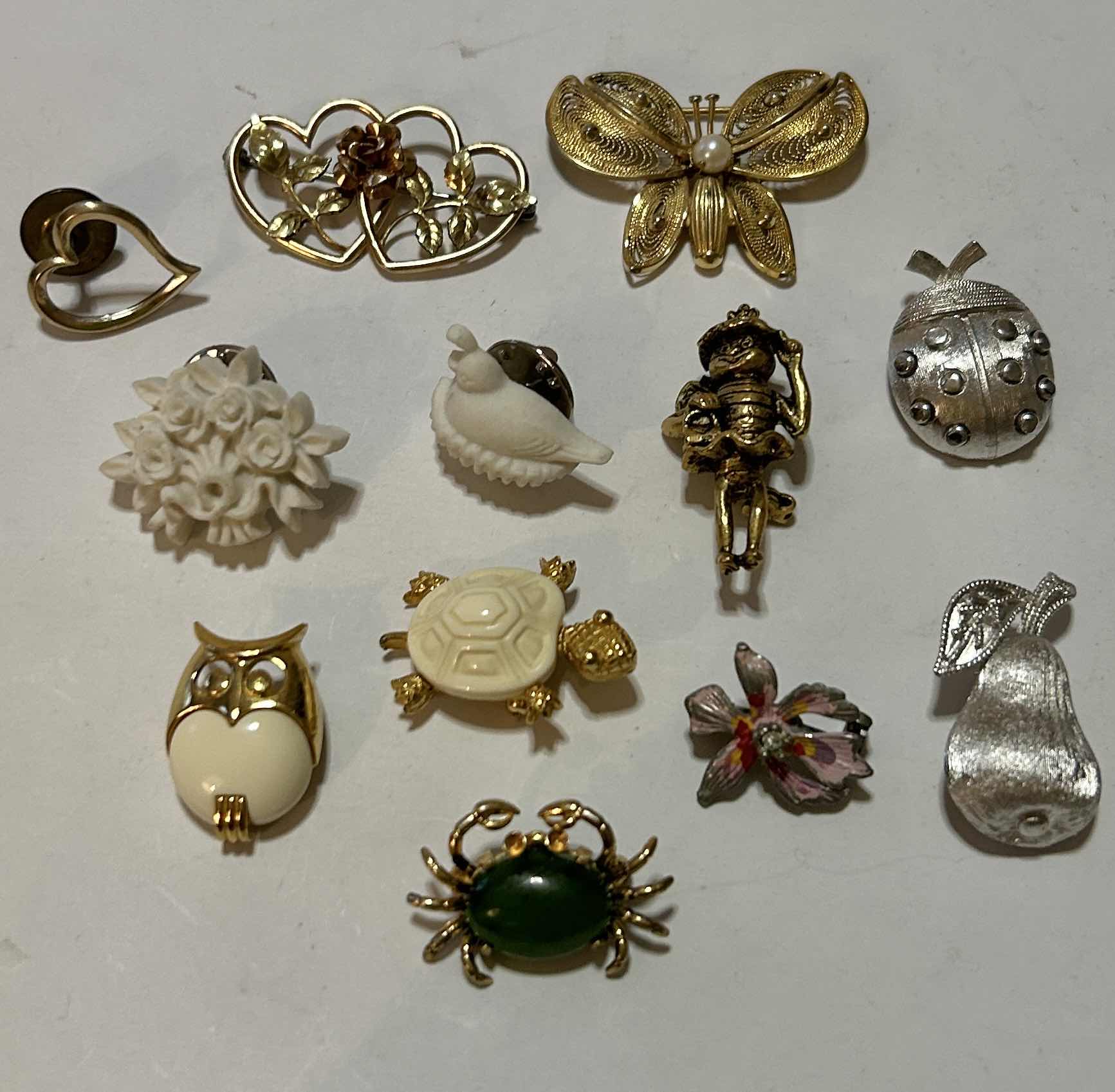 Photo 1 of COSTUME JEWELRY- 12 SMALL PINS
